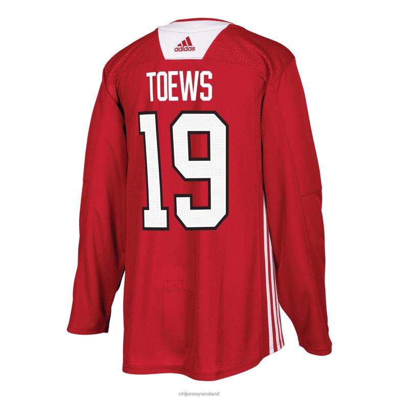 NHL Men Chicago Blackhawks Jonathan Toews Adidas Red Practice Player Jersey D002V897 Clothing
