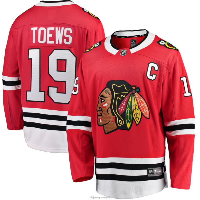 NHL Men Chicago Blackhawks Jonathan Toews Fanatics Branded Red Breakaway Player Jersey D002V198 Clothing