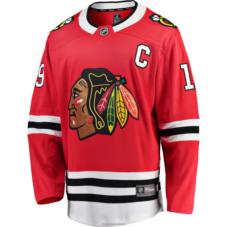 NHL Men Chicago Blackhawks Jonathan Toews Fanatics Branded Red Breakaway Player Jersey D002V198 Clothing