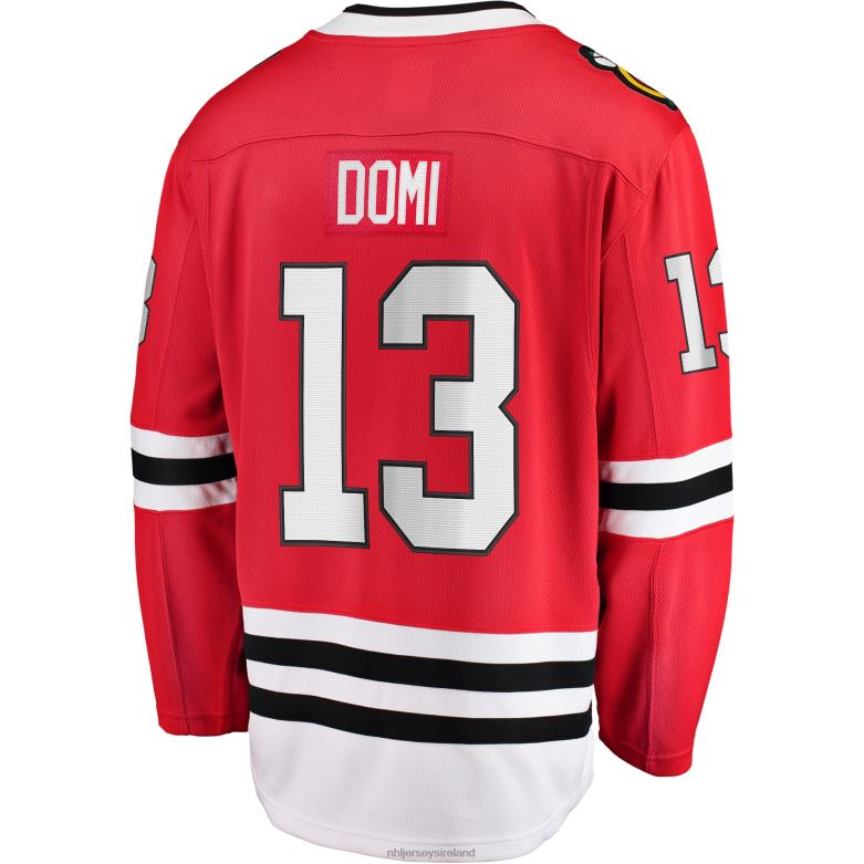 NHL Men Chicago Blackhawks Max Domi Fanatics Branded Red Home Breakaway Player Jersey D002V1486 Clothing