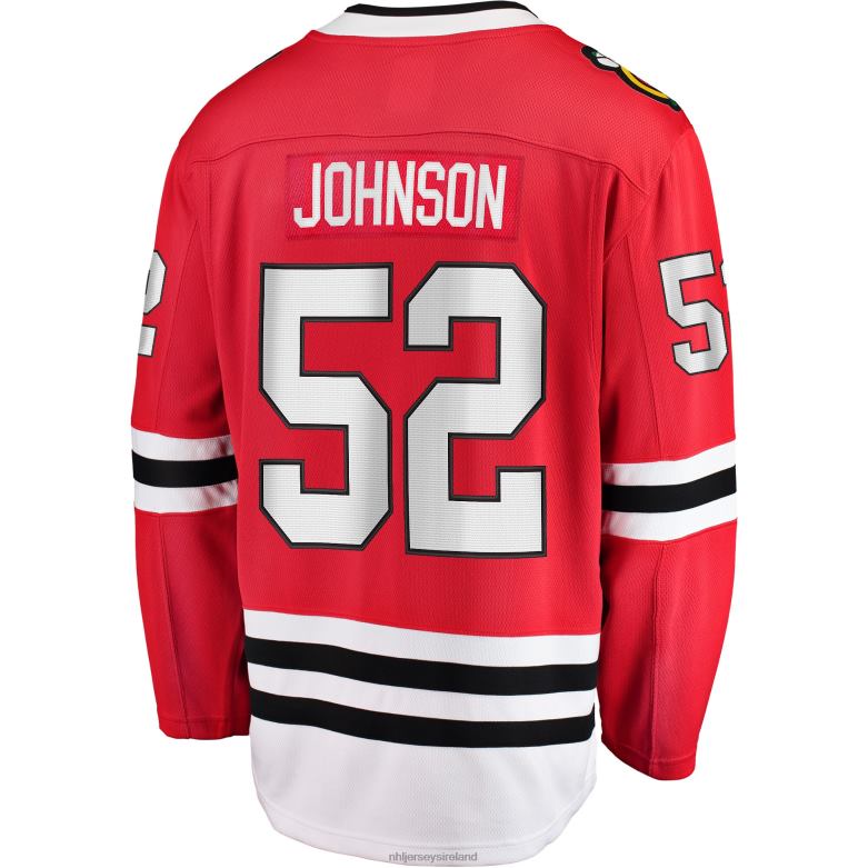 NHL Men Chicago Blackhawks Reese Johnson Fanatics Branded Red Home Breakaway Player Jersey D002V2283 Clothing