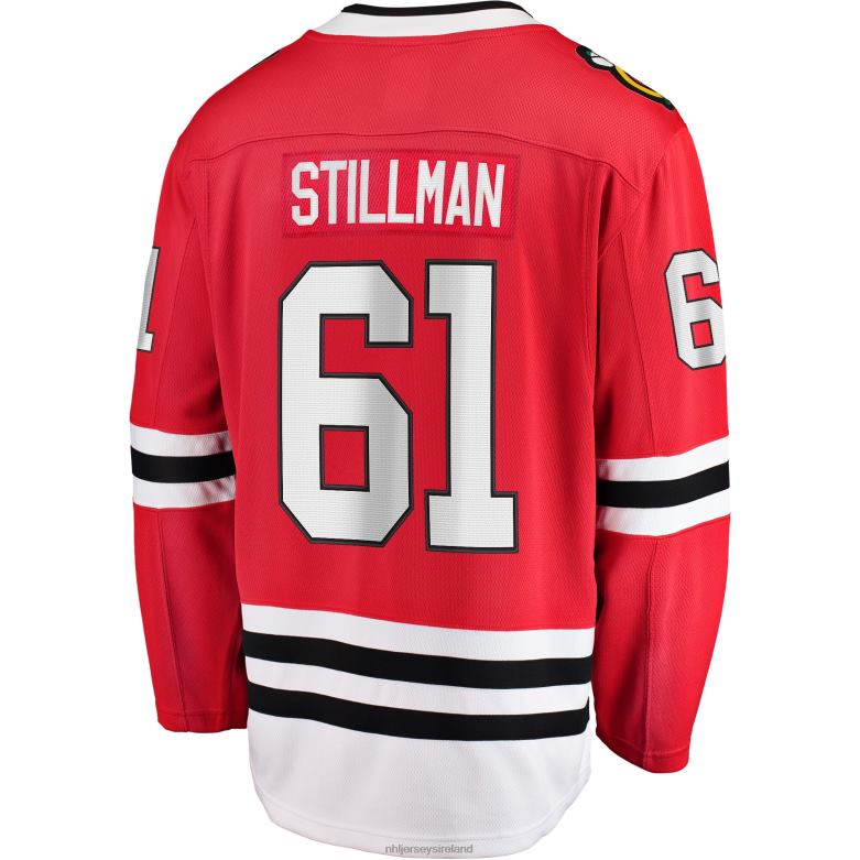 NHL Men Chicago Blackhawks Riley Stillman Fanatics Branded Red Home Breakaway Player Jersey D002V2235 Clothing