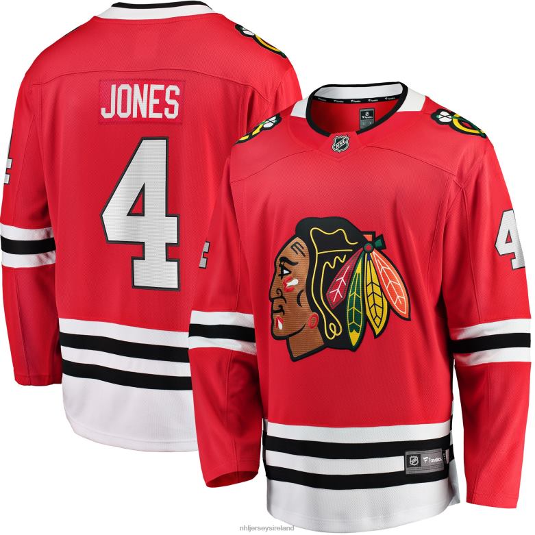 NHL Men Chicago Blackhawks Seth Jones Fanatics Branded Red Home Breakaway Player Jersey D002V1516 Clothing