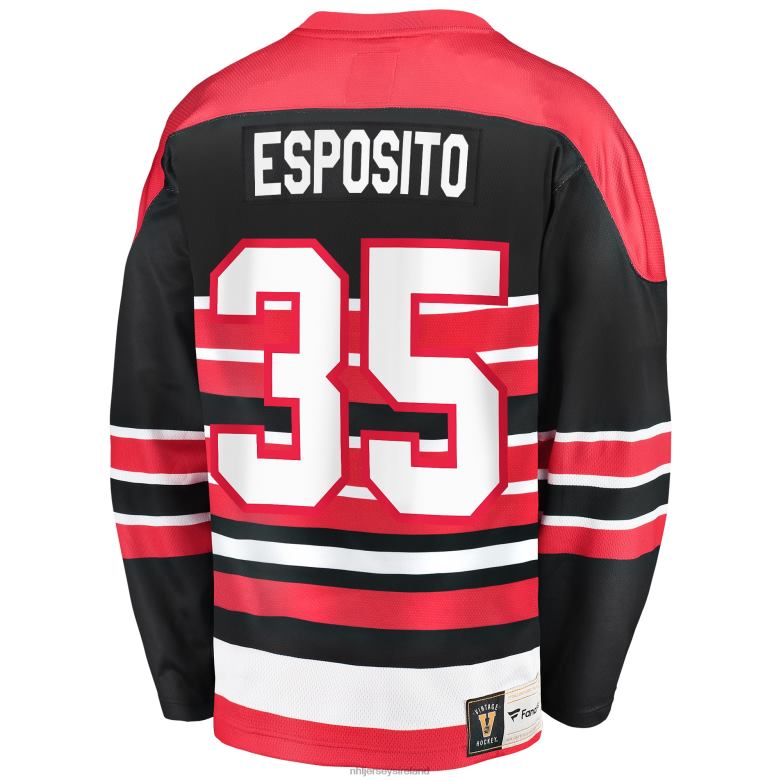 NHL Men Chicago Blackhawks Tony Esposito Fanatics Branded Red Premier Breakaway Retired Player Jersey D002V1430 Clothing