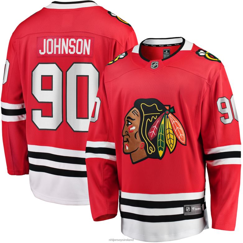 NHL Men Chicago Blackhawks Tyler Johnson Fanatics Branded Red Home Team Breakaway Player Jersey D002V1717 Clothing