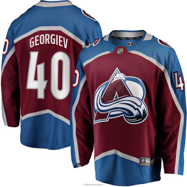 NHL Men Colorado Avalanche Alexandar Georgiev Fanatics Branded Burgundy Home Breakaway Player Jersey D002V483 Clothing
