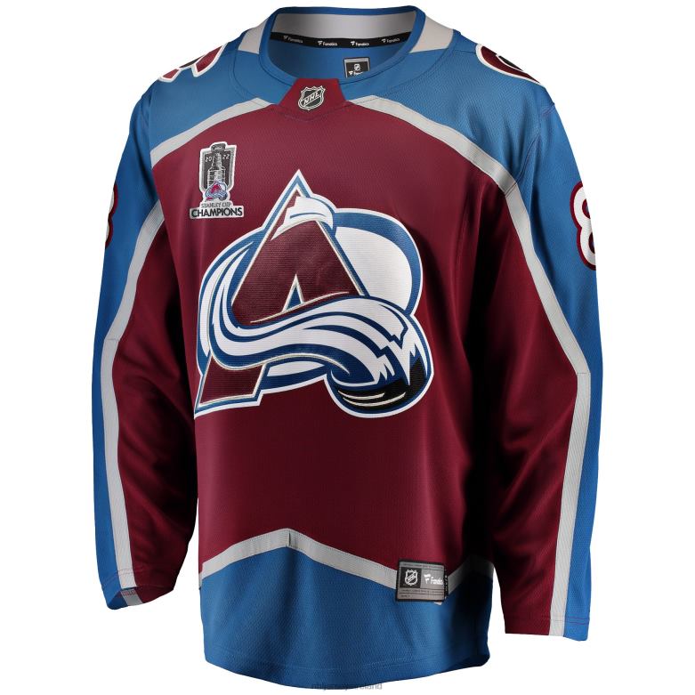 NHL Men Colorado Avalanche Cale Makar Fanatics Branded Burgundy 2022 Stanley Cup Champions Breakaway Patch Player Jersey D002V384 Clothing