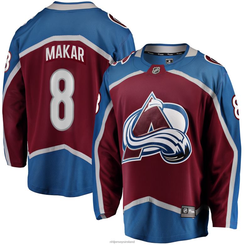 NHL Men Colorado Avalanche Cale Makar Fanatics Branded Burgundy Home Premier Breakaway Player Jersey D002V31 Clothing