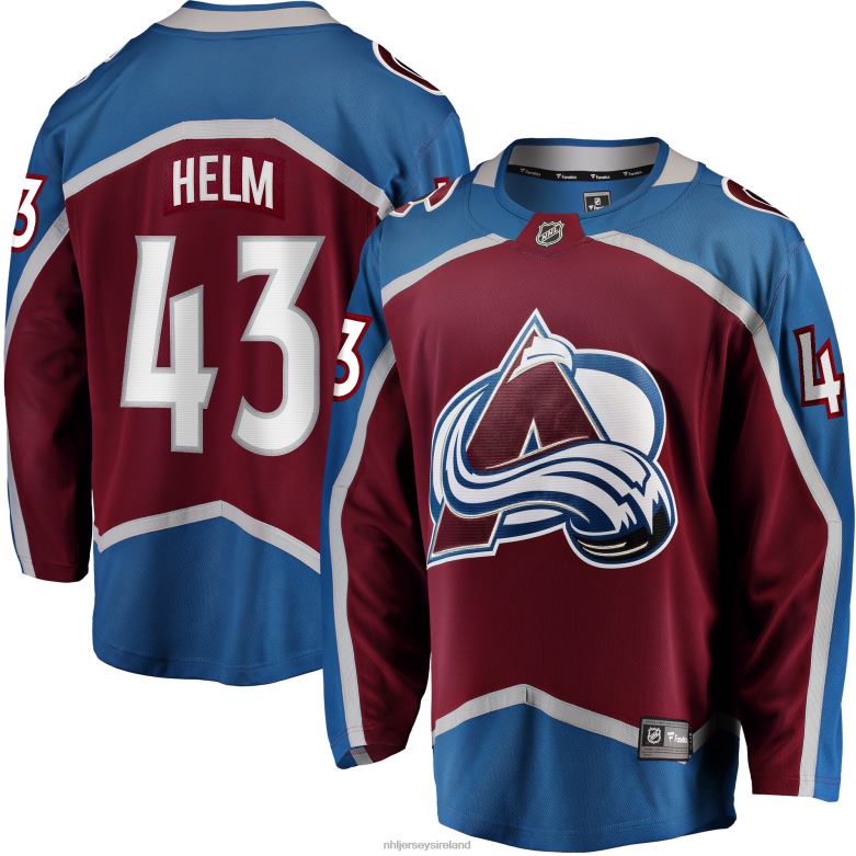 NHL Men Colorado Avalanche Darren Helm Fanatics Branded Burgundy Home Breakaway Player Jersey D002V1242 Clothing