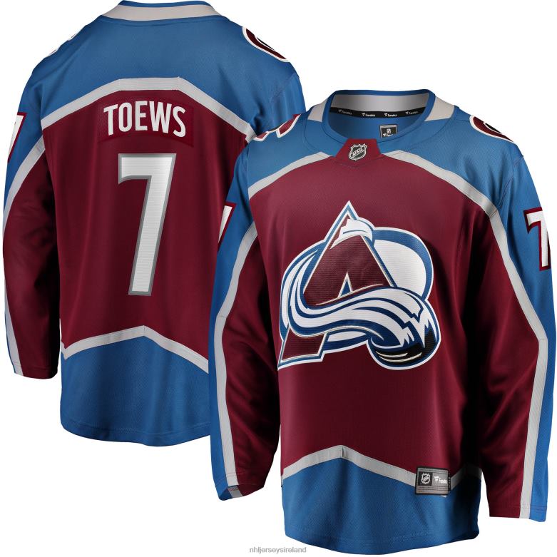NHL Men Colorado Avalanche Devon Toews Fanatics Branded Burgundy Home Breakaway Player Jersey D002V1056 Clothing