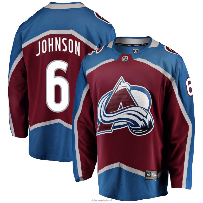 NHL Men Colorado Avalanche Erik Johnson Fanatics Branded Burgundy Breakaway Player Jersey D002V554 Clothing
