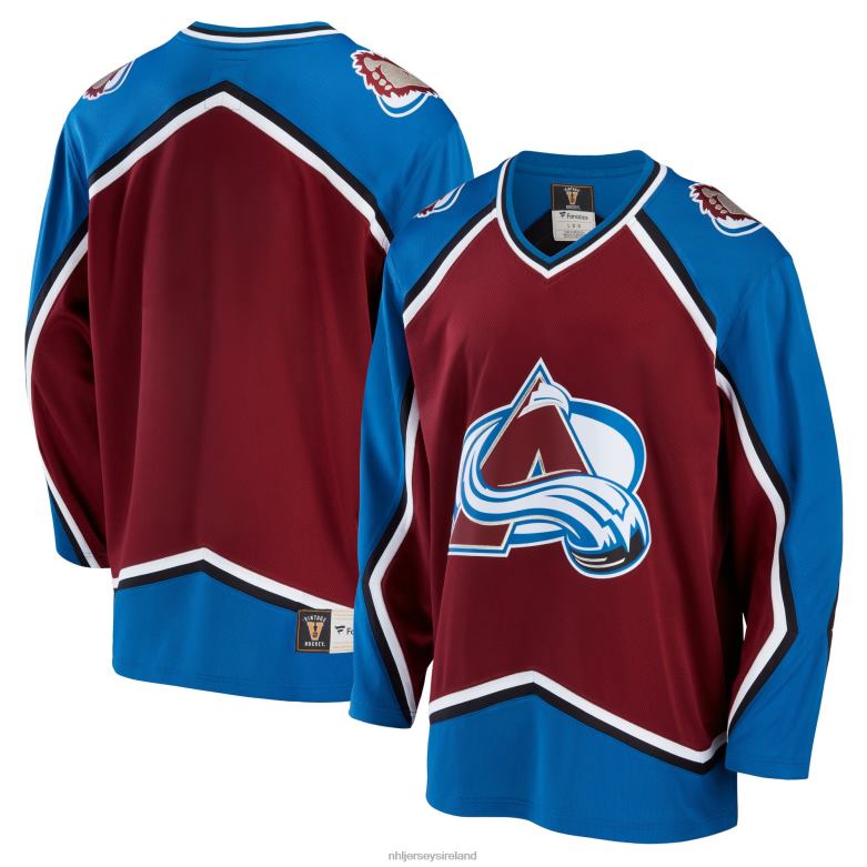 NHL Men Colorado Avalanche Fanatics Branded Burgundy Premier Breakaway Heritage Jersey D002V695 Clothing