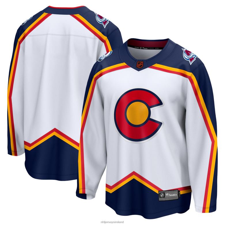 NHL Men Colorado Avalanche Fanatics Branded White Special Edition 20 Breakaway Blank Jersey D002V77 Clothing