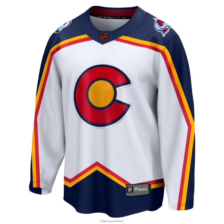 NHL Men Colorado Avalanche Fanatics Branded White Special Edition 20 Breakaway Blank Jersey D002V77 Clothing