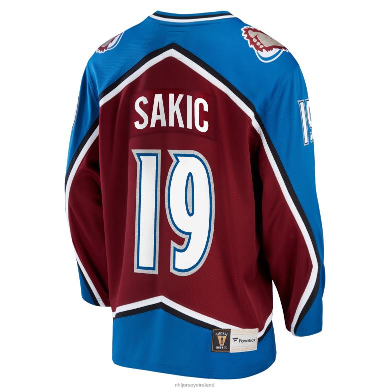 NHL Men Colorado Avalanche Joe Sakic Fanatics Branded Burgundy Breakaway Retired Player Jersey D002V2205 Clothing