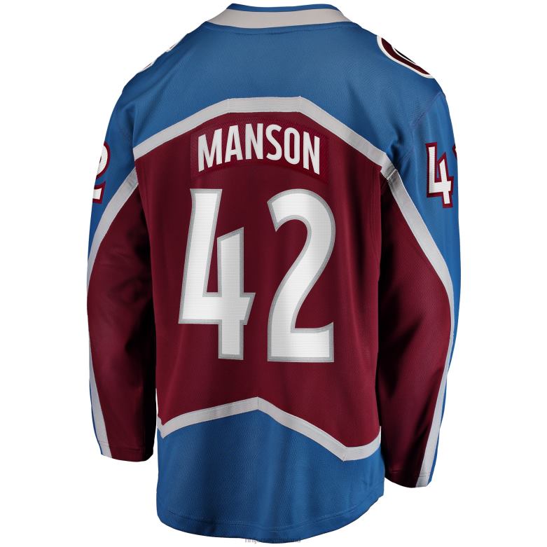 NHL Men Colorado Avalanche Josh Manson Fanatics Branded Burgundy Home Breakaway Player Jersey D002V917 Clothing