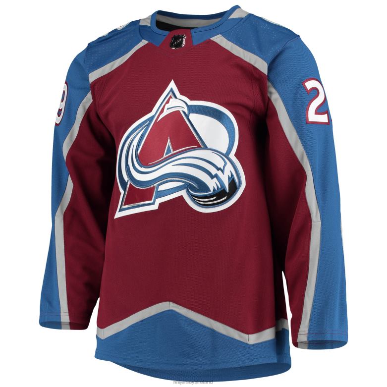 NHL Men Colorado Avalanche Nathan Mackinnon Adidas Burgundy Home Primegreen Authentic Pro Player Jersey D002V92 Clothing