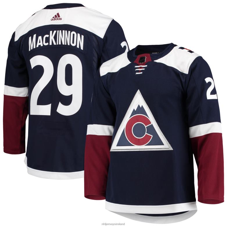 NHL Men Colorado Avalanche Nathan Mackinnon Adidas Navy Alternate Primegreen Authentic Pro Player Jersey D002V133 Clothing