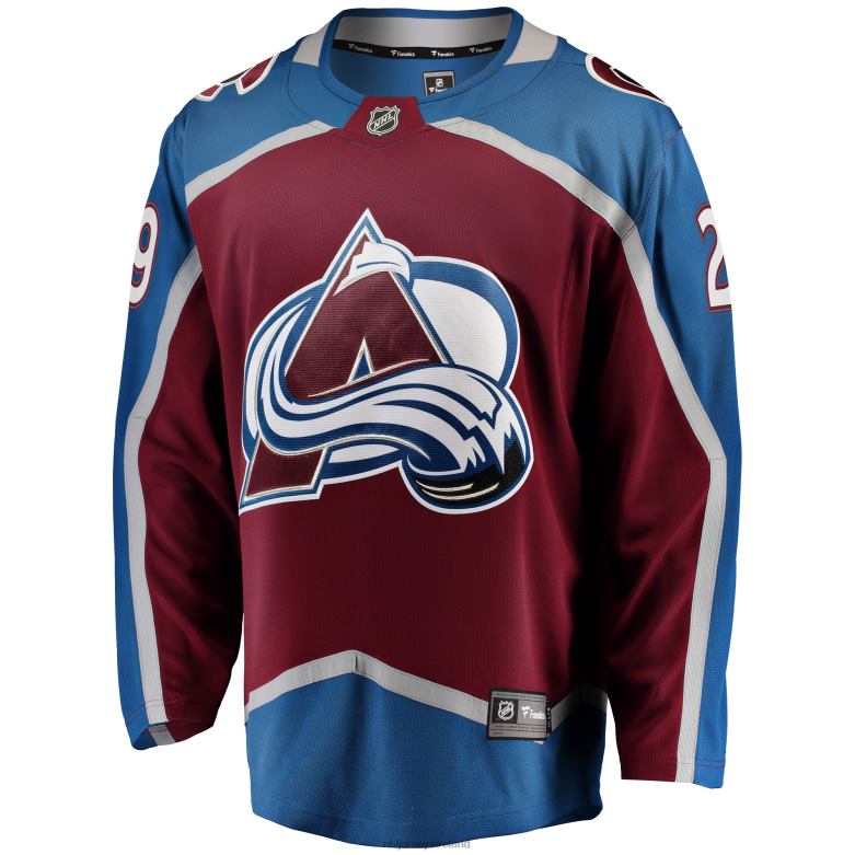 NHL Men Colorado Avalanche Nathan Mackinnon Fanatics Branded Burgundy Breakaway Player Jersey D002V28 Clothing