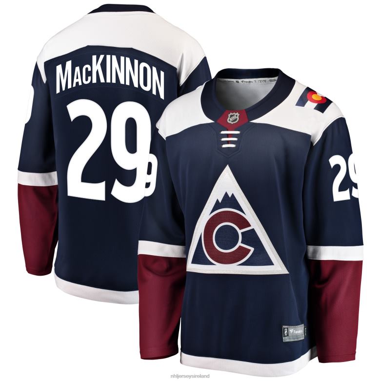 NHL Men Colorado Avalanche Nathan Mackinnon Fanatics Branded Navy Alternate Breakaway Player Jersey D002V25 Clothing