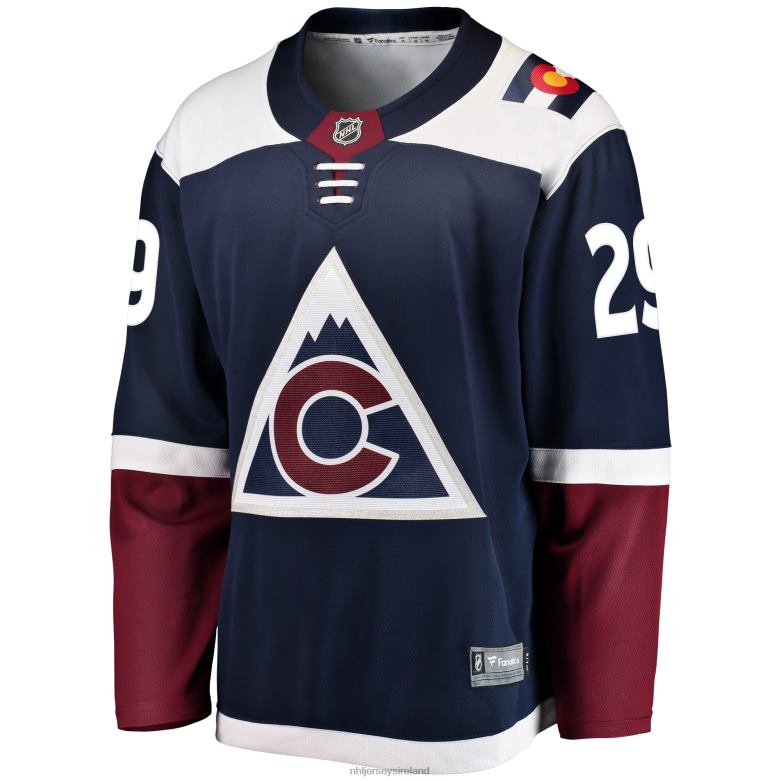 NHL Men Colorado Avalanche Nathan Mackinnon Fanatics Branded Navy Alternate Breakaway Player Jersey D002V25 Clothing