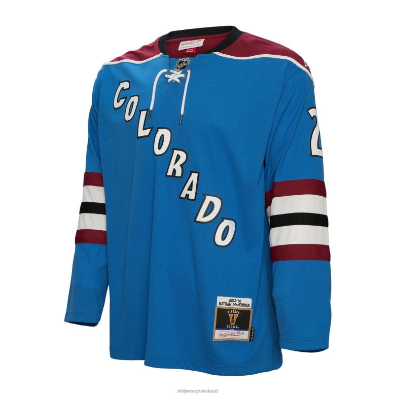 NHL Men Colorado Avalanche Nathan Mackinnon Mitchell  Ness Blue 2013 Blue Line Player Jersey D002V53 Clothing