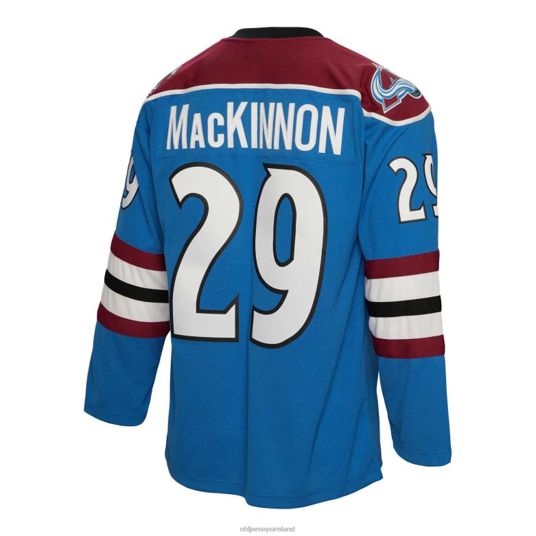 NHL Men Colorado Avalanche Nathan Mackinnon Mitchell  Ness Blue 2013 Blue Line Player Jersey D002V53 Clothing