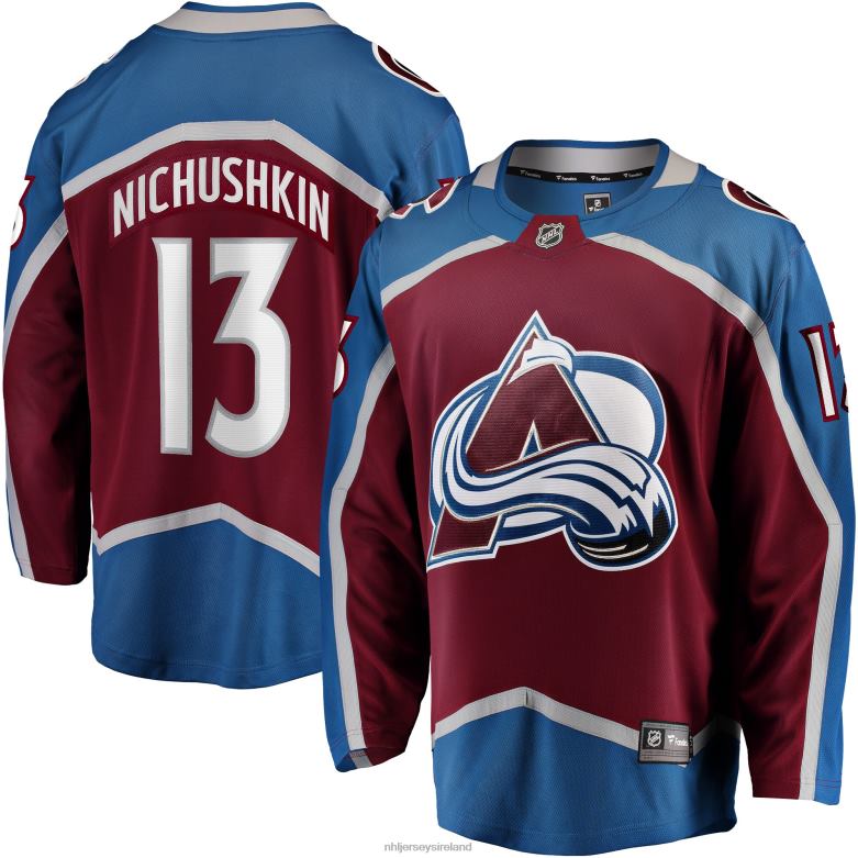 NHL Men Colorado Avalanche Valeri Nichushkin Fanatics Branded Burgundy Breakaway Player Jersey D002V391 Clothing