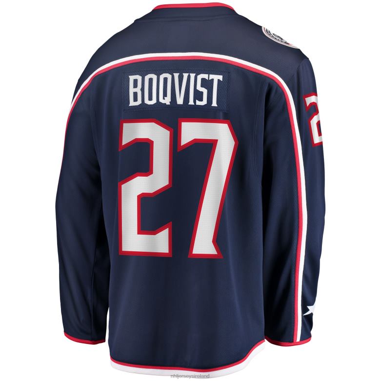 NHL Men Columbus Blue Jackets Adam Boqvist Fanatics Branded Navy Home Breakaway Player Jersey D002V2332 Clothing