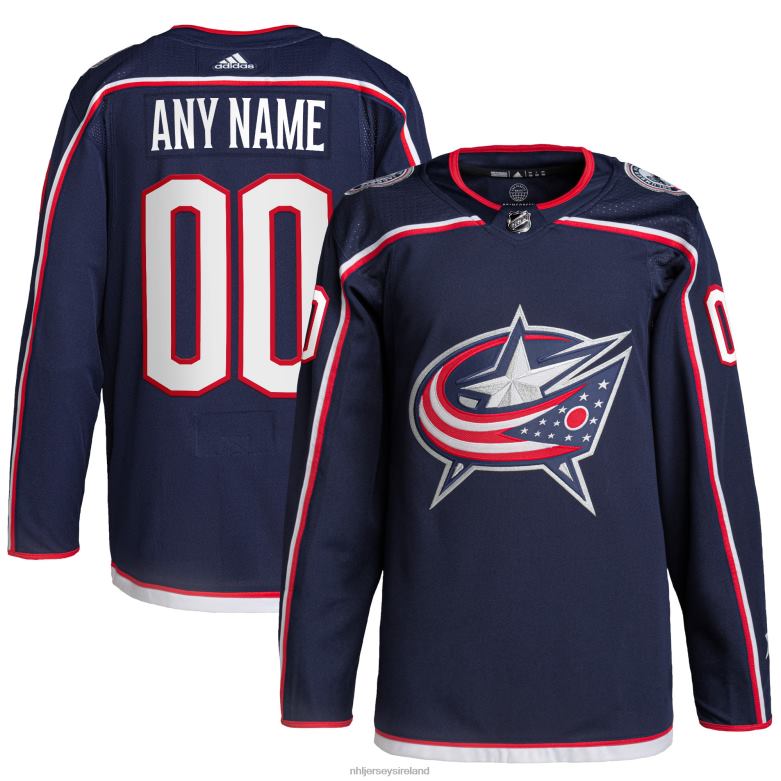 NHL Men Columbus Blue Jackets Adidas Navy Home Primegreen Authentic Pro Custom Jersey D002V2026 Clothing