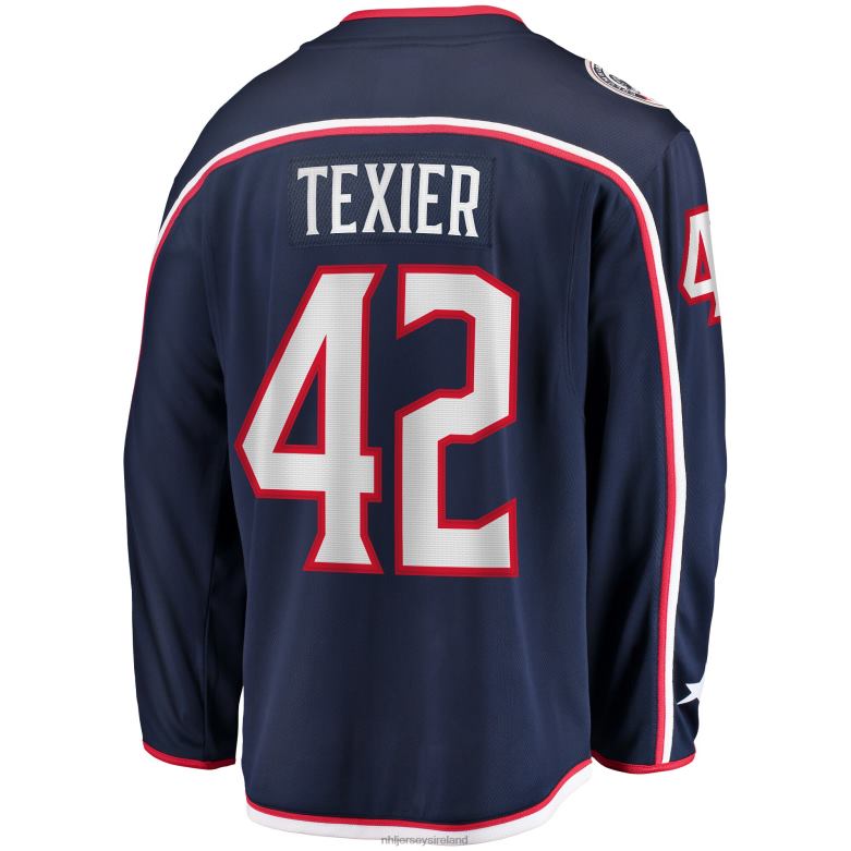 NHL Men Columbus Blue Jackets Alexandre Texier Fanatics Branded Navy Home Breakaway Player Jersey D002V2306 Clothing