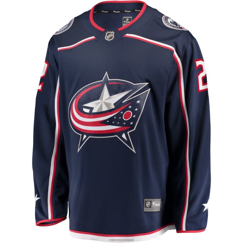NHL Men Columbus Blue Jackets Andrew Peeke Fanatics Branded Navy Home Breakaway Player Jersey D002V1355 Clothing