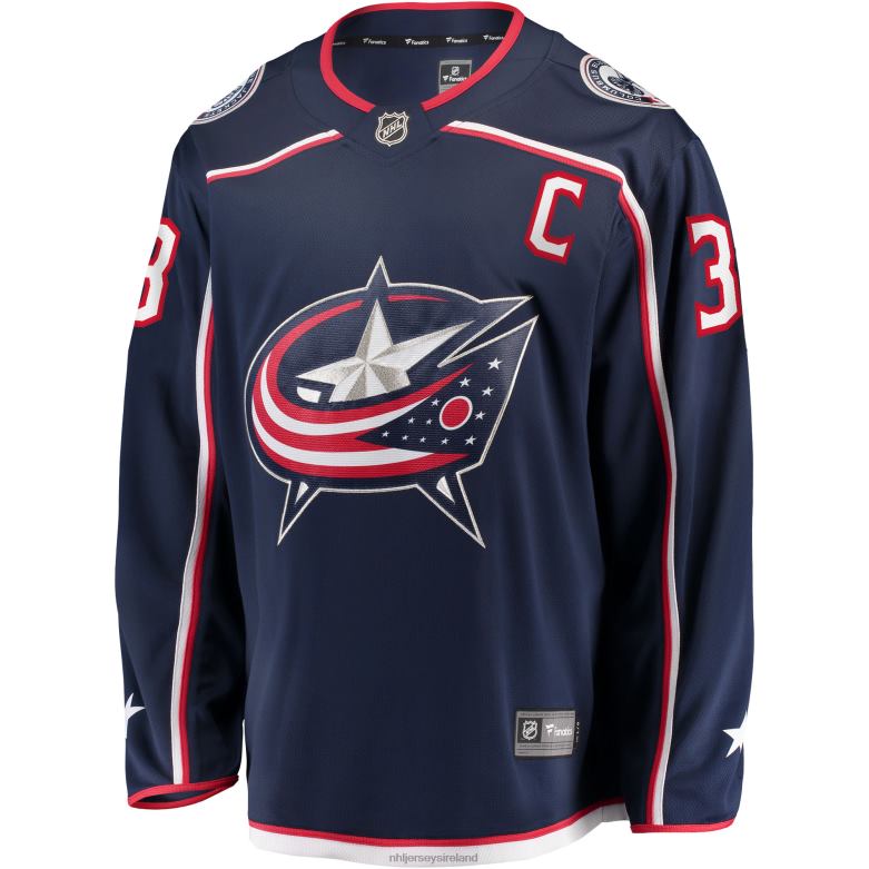 NHL Men Columbus Blue Jackets Boone Jenner Navy Home Breakaway Player Jersey D002V2319 Clothing