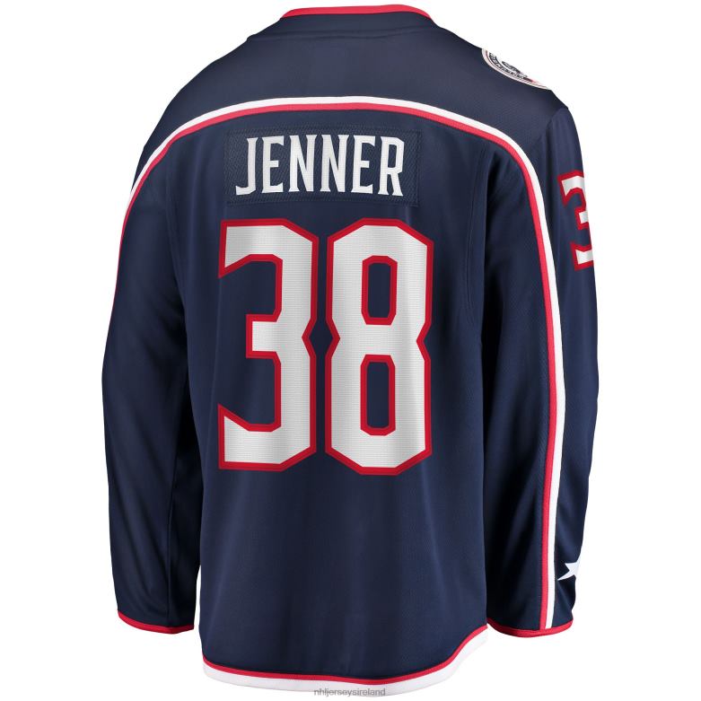 NHL Men Columbus Blue Jackets Boone Jenner Navy Home Breakaway Player Jersey D002V2319 Clothing