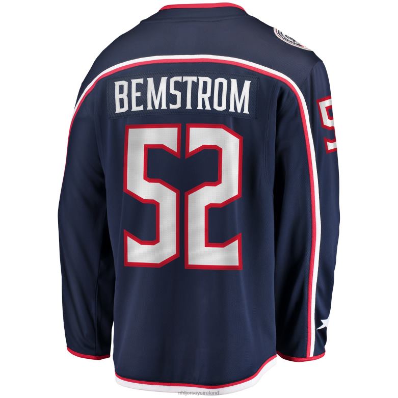 NHL Men Columbus Blue Jackets Emil Bemstrom Fanatics Branded Navy Home Breakaway Player Jersey D002V1644 Clothing