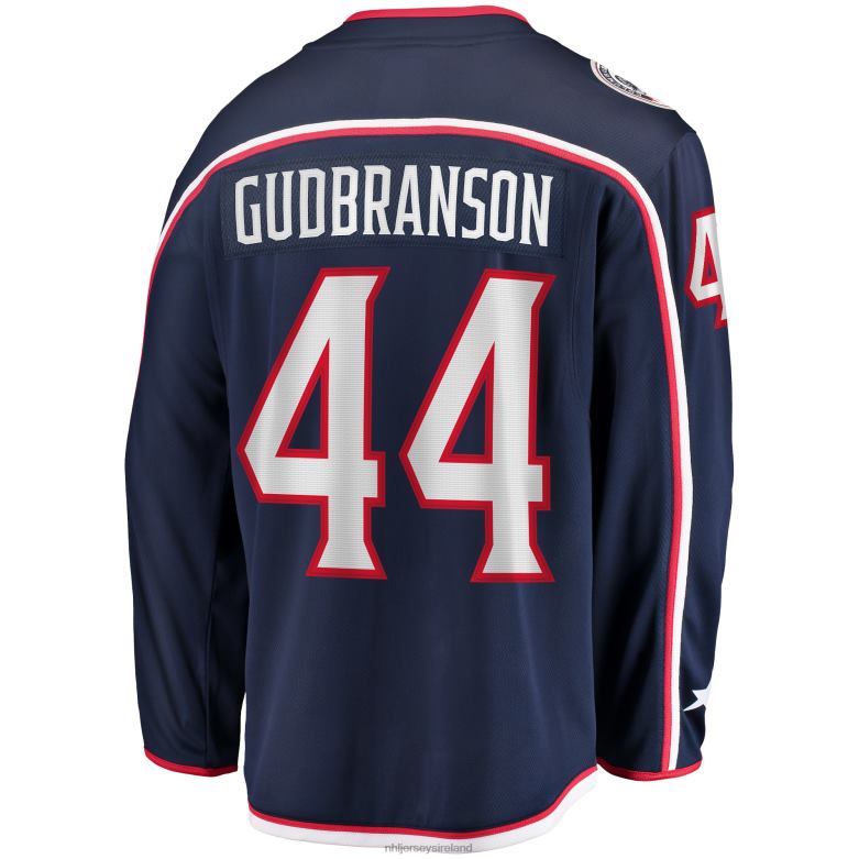 NHL Men Columbus Blue Jackets Erik Gudbranson Fanatics Branded Navy Home Breakaway Player Jersey D002V2429 Clothing