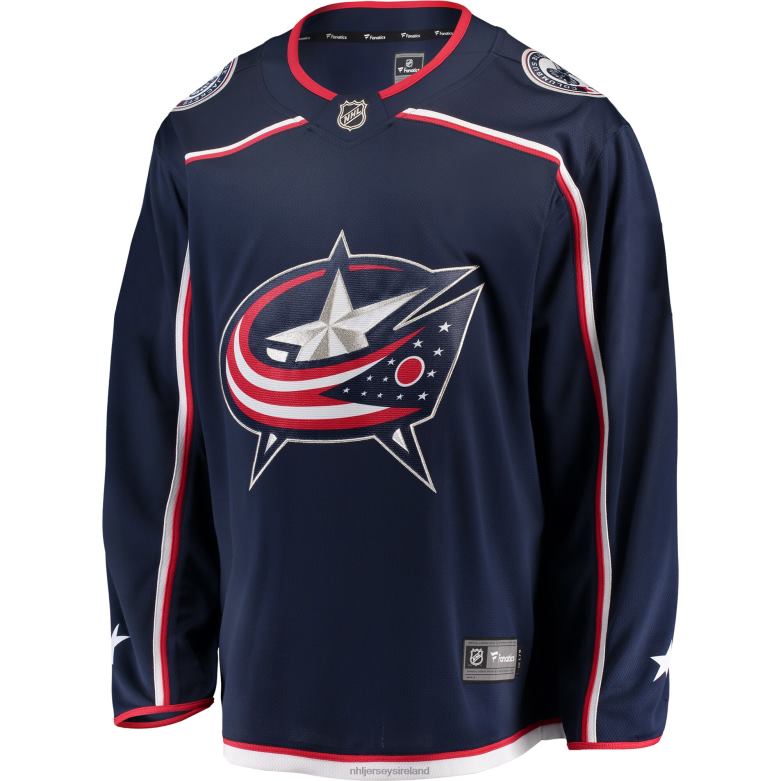 NHL Men Columbus Blue Jackets Fanatics Branded Navy Breakaway Home Jersey D002V376 Clothing