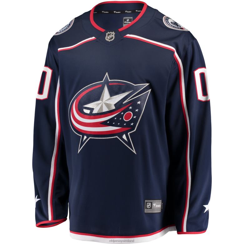 NHL Men Columbus Blue Jackets Fanatics Branded Navy Home Breakaway Custom Jersey D002V367 Clothing