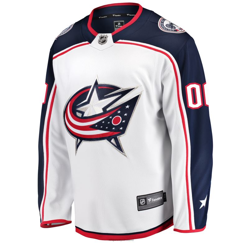 NHL Men Columbus Blue Jackets Fanatics Branded White Away Breakaway Custom Jersey D002V1435 Clothing