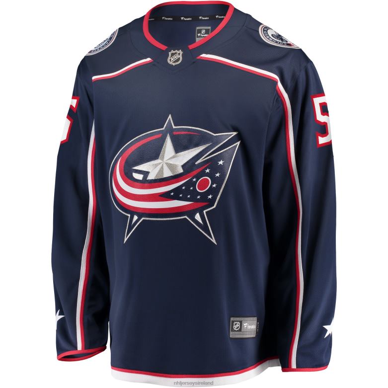 NHL Men Columbus Blue Jackets Gavin Bayreuther Fanatics Branded Navy Home Breakaway Player Jersey D002V2301 Clothing