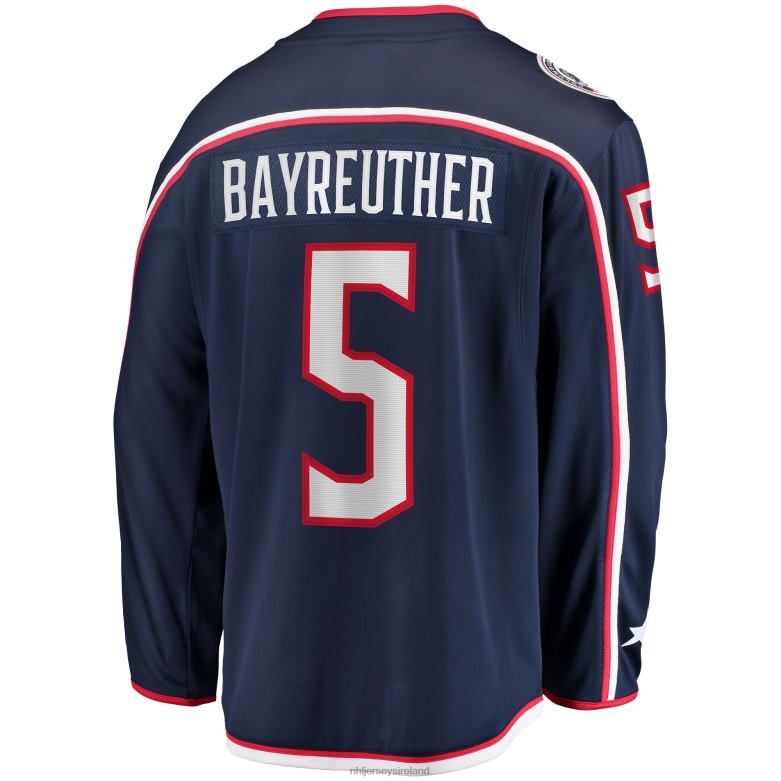 NHL Men Columbus Blue Jackets Gavin Bayreuther Fanatics Branded Navy Home Breakaway Player Jersey D002V2301 Clothing