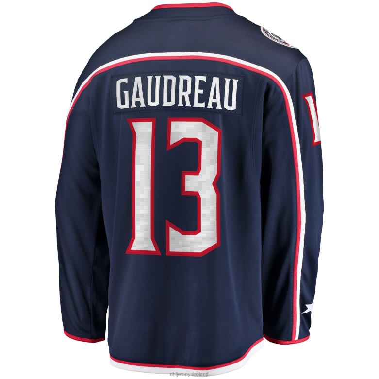 NHL Men Columbus Blue Jackets Johnny Gaudreau Fanatics Branded Navy 2022 Breakaway Player Jersey D002V779 Clothing