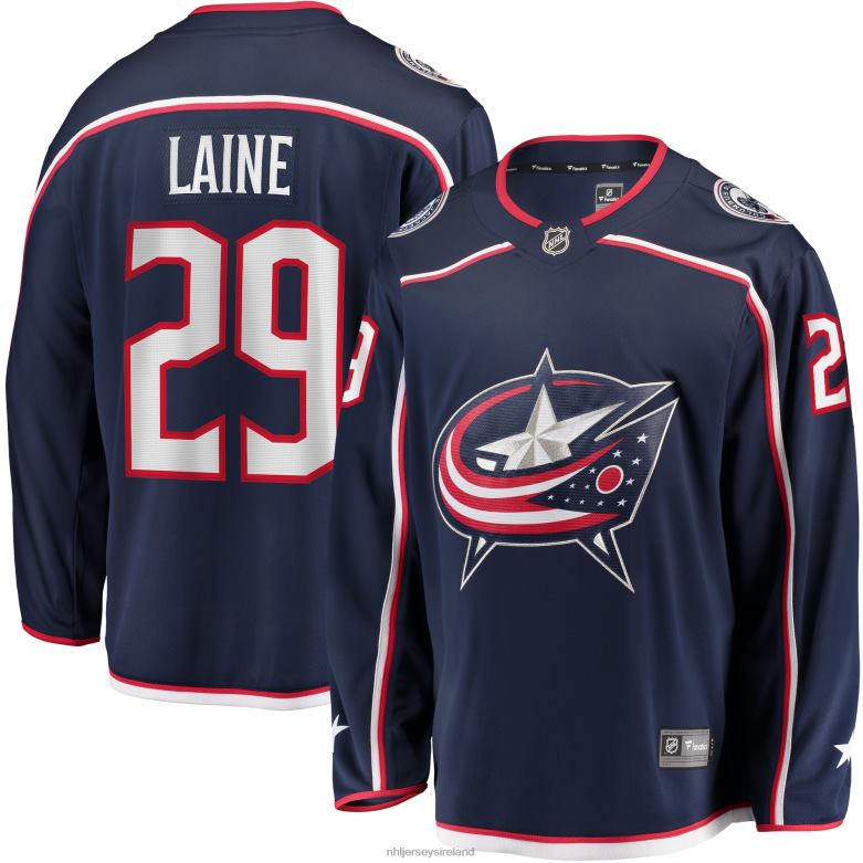 NHL Men Columbus Blue Jackets Patrik Laine Fanatics Branded Navy Home Breakaway Jersey D002V1110 Clothing
