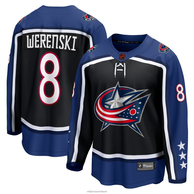 NHL Men Columbus Blue Jackets Zach Werenski Fanatics Branded Black Special Edition 20 Breakaway Player Jersey D002V1280 Clothing