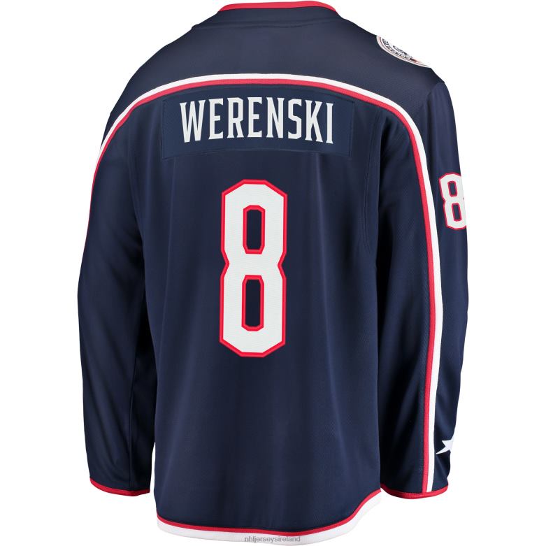 NHL Men Columbus Blue Jackets Zach Werenski Fanatics Branded Navy Breakaway Jersey D002V1802 Clothing