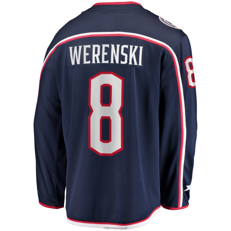 NHL Men Columbus Blue Jackets Zach Werenski Fanatics Branded Navy Home Premier Breakaway Player Jersey D002V1416 Clothing