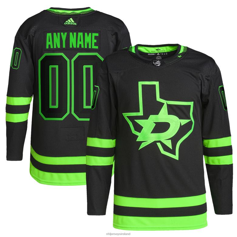 NHL Men Dallas Stars Adidas Black Alternate Primegreen Authentic Pro Custom Jersey D002V398 Clothing