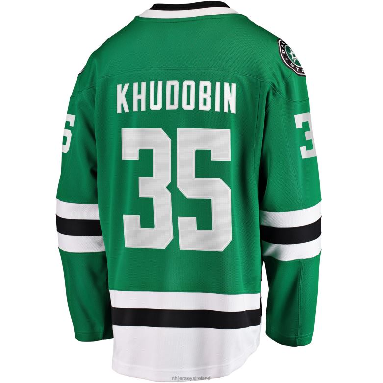 NHL Men Dallas Stars Anton Khudobin Fanatics Branded Kelly Green Home Premier Breakaway Player Jersey D002V332 Clothing