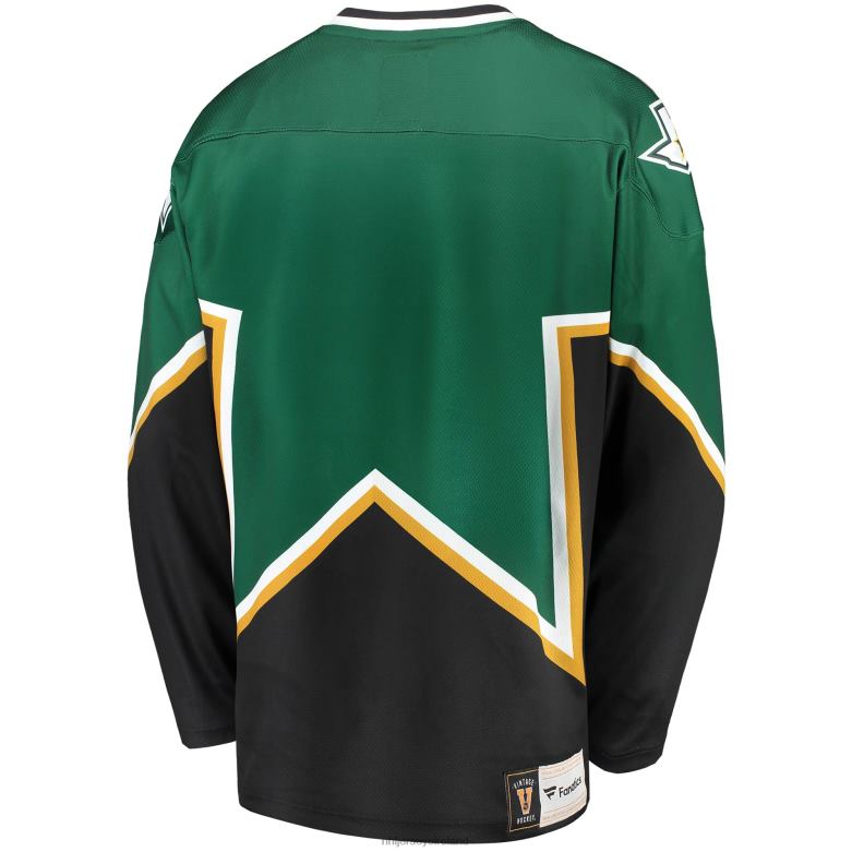 NHL Men Dallas Stars Fanatics Branded Kelly Green/Black Premier Breakaway Heritage Blank Jersey D002V108 Clothing