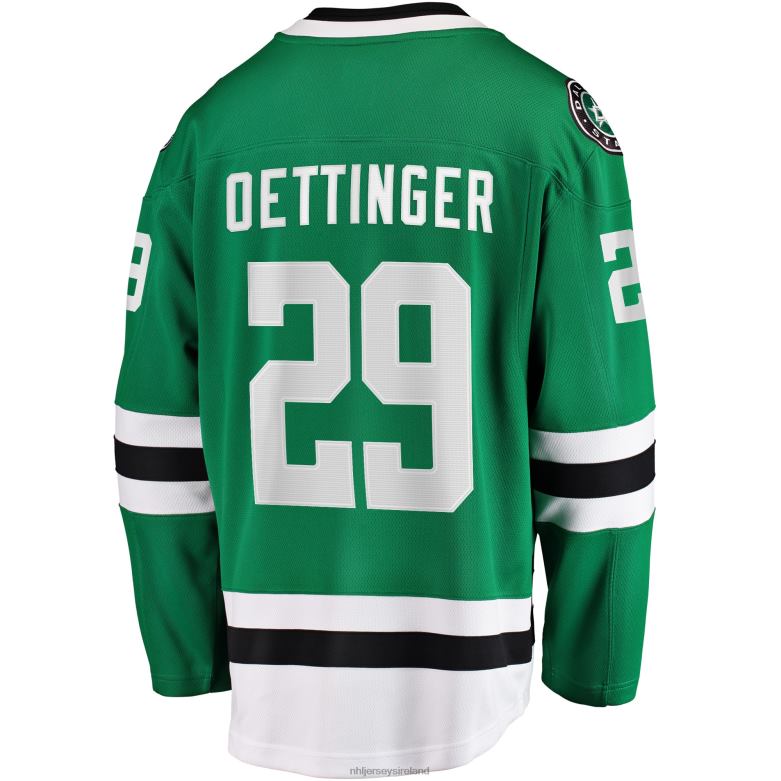 NHL Men Dallas Stars Jake Oettinger Fanatics Branded Kelly Green Home Breakaway Player Jersey D002V263 Clothing